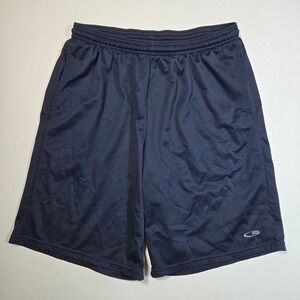 Champion Mesh Athletic Shorts Mens Medium M Navy Blue Gym Basketball Running